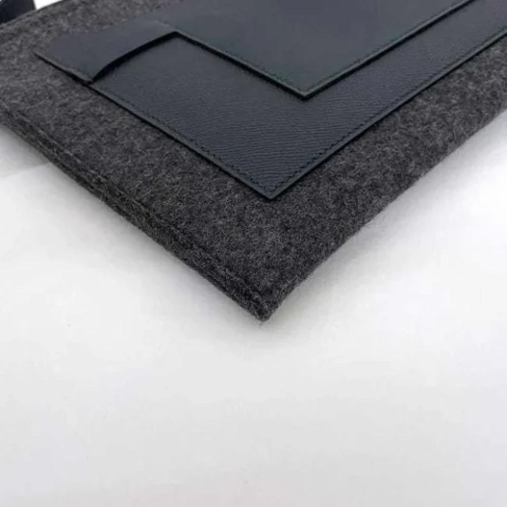 Hermès Vintage Pre-owned Fabric clutches Black Dames
