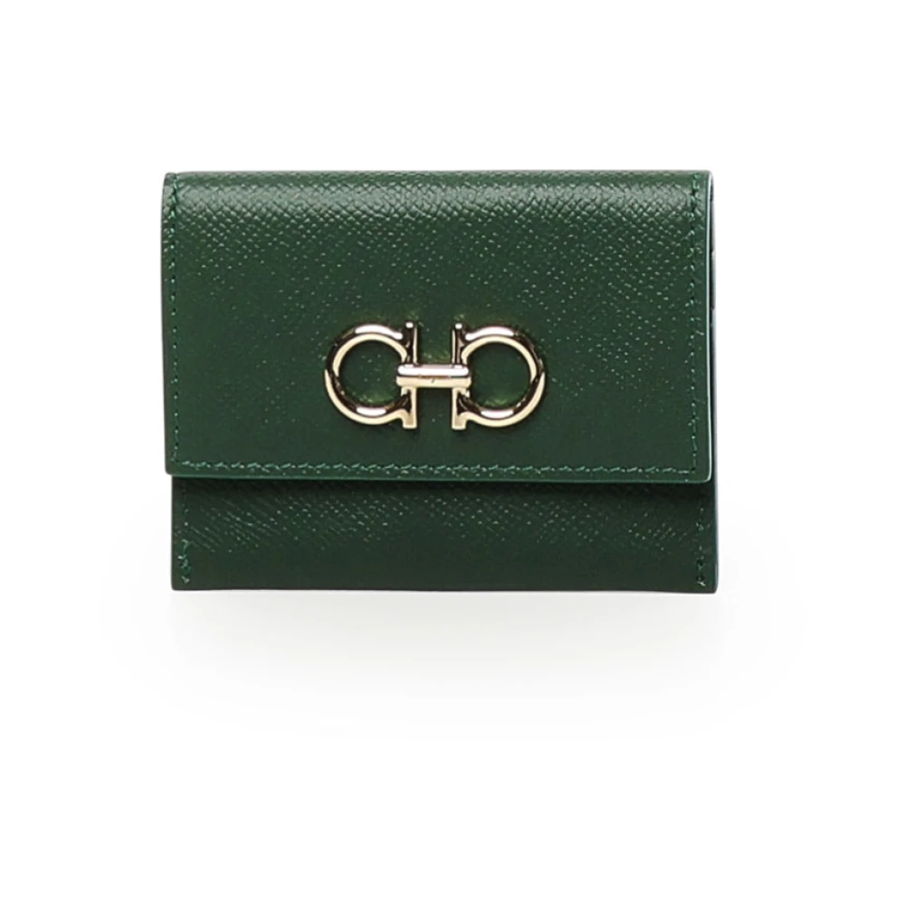 Salvatore Ferragamo Groene Portemonnee Creditcardhouder Green Dames