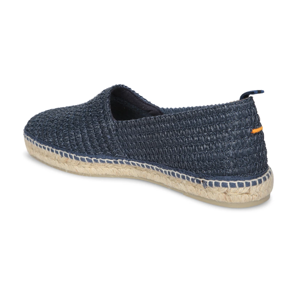 Castañer Blauwe geweven raffia espadrilles Blue Heren