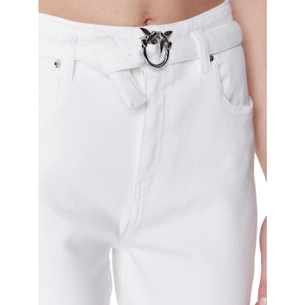 pinko Hoge taille skinny-fit witte jeans White Dames