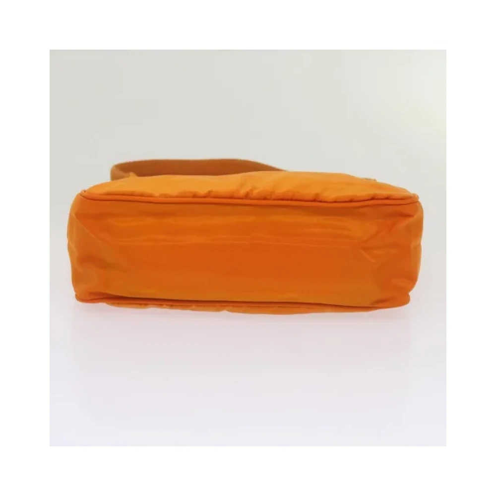 Prada Vintage Pre-owned Nylon handbags Orange Dames