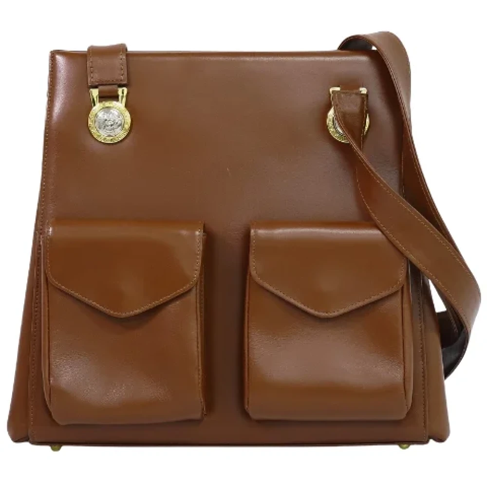 Versace Pre-owned Leather shoulder-bags Brown Dames