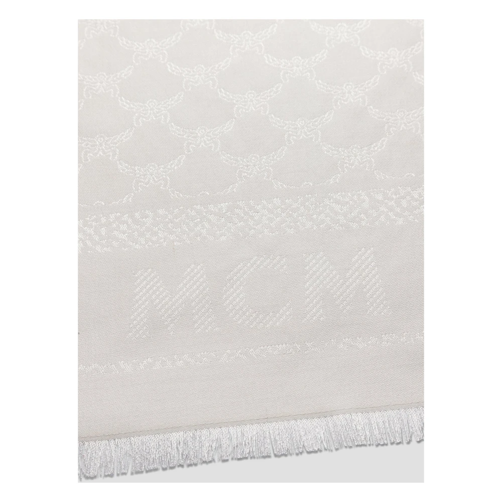 MCM Jacquardsjaal met diamantlogo White Dames