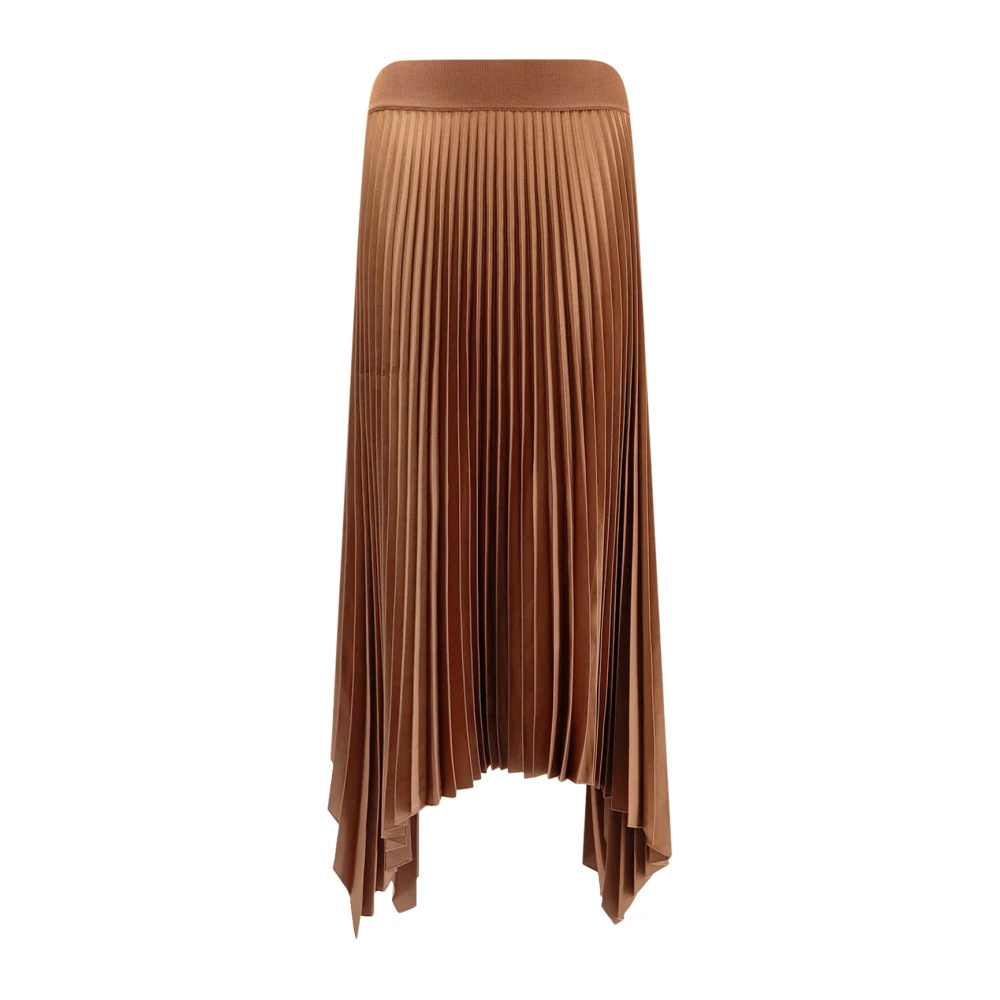 Joseph Ade Plissé Asymmetric Midi Skirt - Female - Midi Skirts - Brown - Xs - Skirts