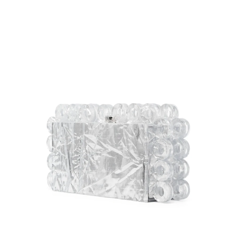 Cult Gaia Kristalversierde Clutch Tas Gray Dames