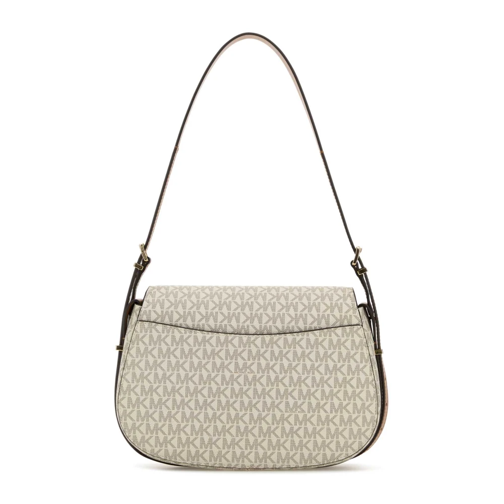 Michael Kors Canvas Schoudertas Beige Dames