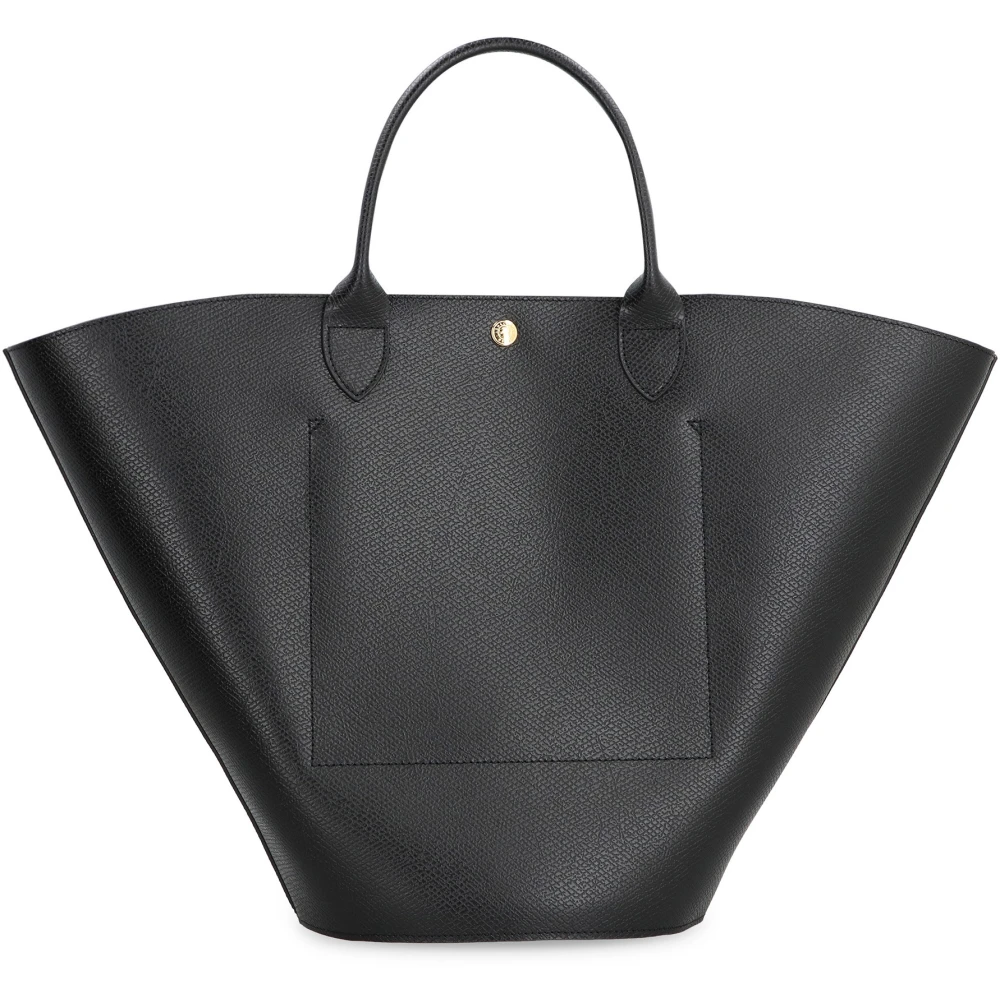 Longchamp Gladleren tas Black Dames