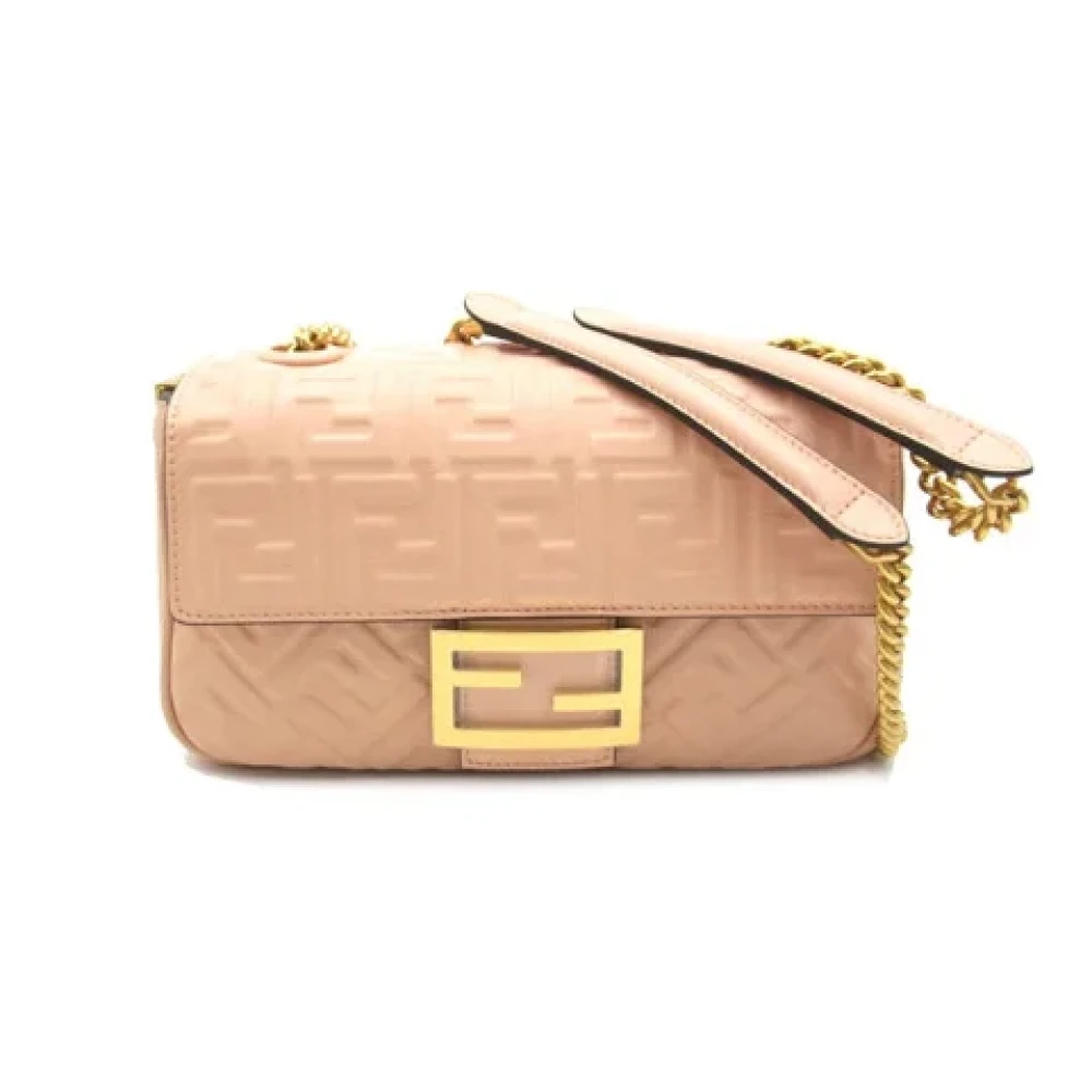 Fendi Vintage Pre-owned Leather crossbody-bags Pink Dames