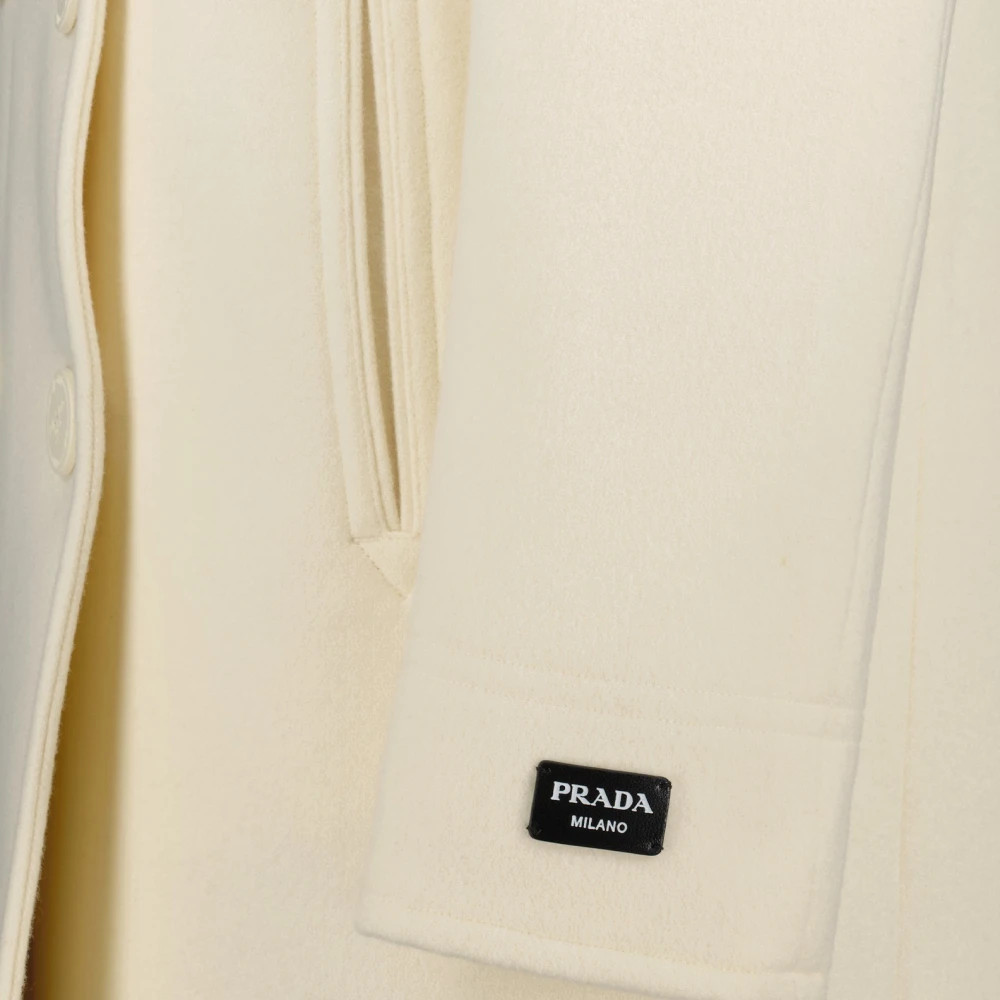 Prada Klassieke wollen jas Beige Dames