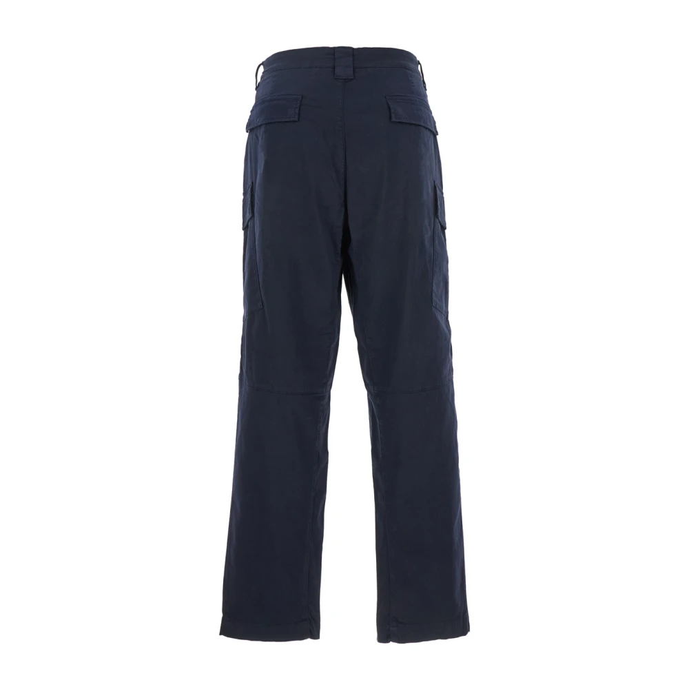 C.P. Company Blauwe Cargo Broek met Lens Motief Blue Heren