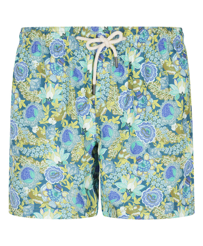 shorts-elastiques-cordon-multicolore-imprime-botanique