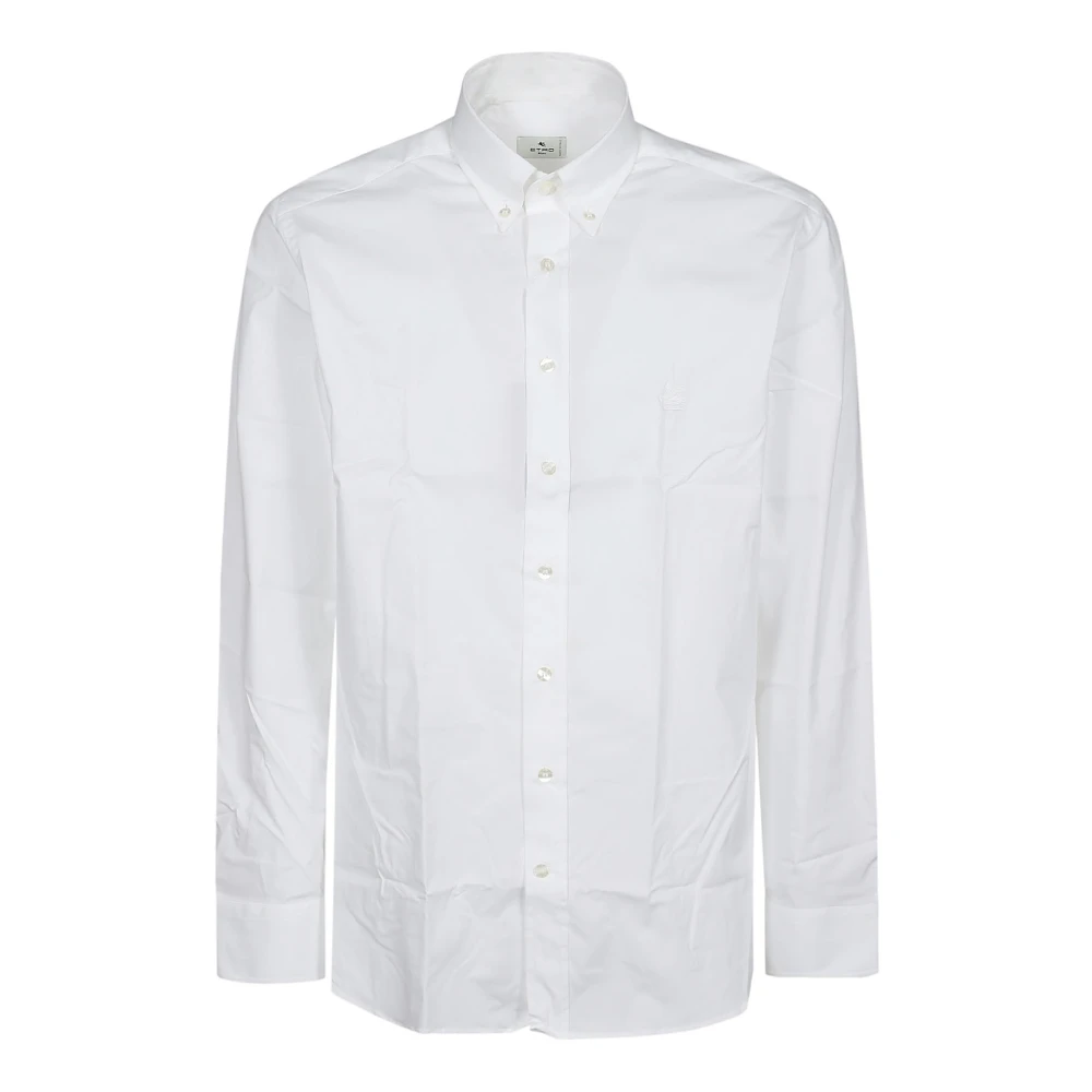 ETRO Logo Button Down Shirt White Heren