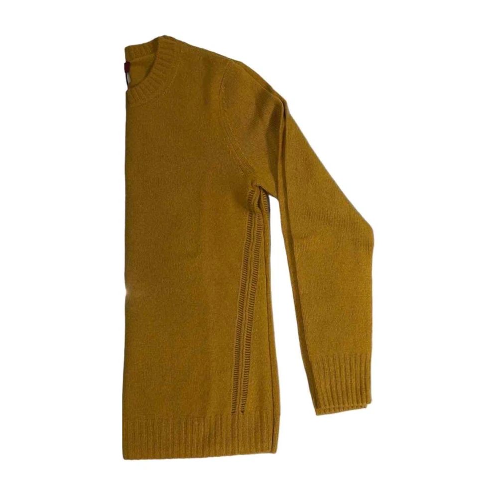 Max Mara Zuivere Cashmere Gebreide Trui Yellow Dames