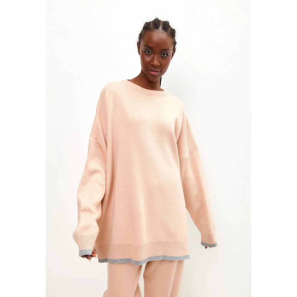 Cesare Gaspari Oversized Jogger set Poederroze Pink Dames