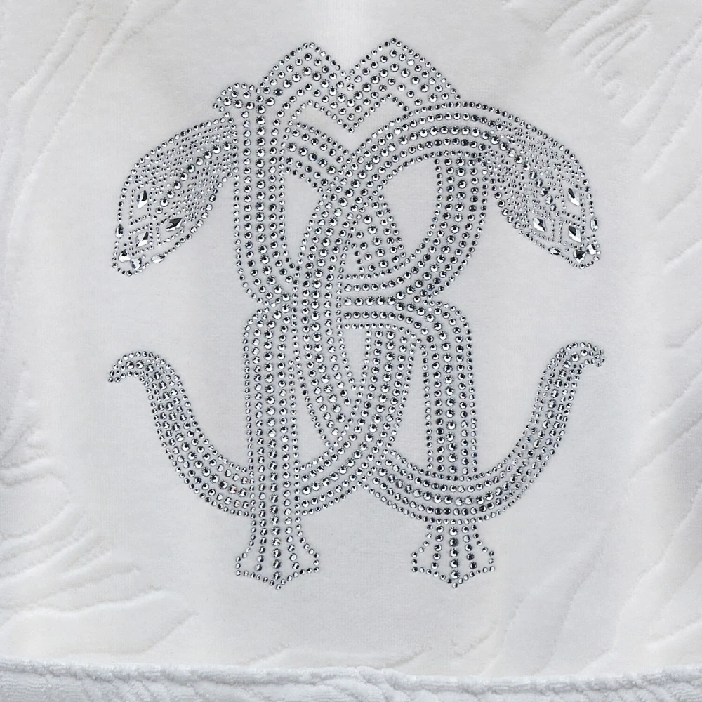 Roberto Cavalli Animalier Crystal Snakes Badjas White Dames