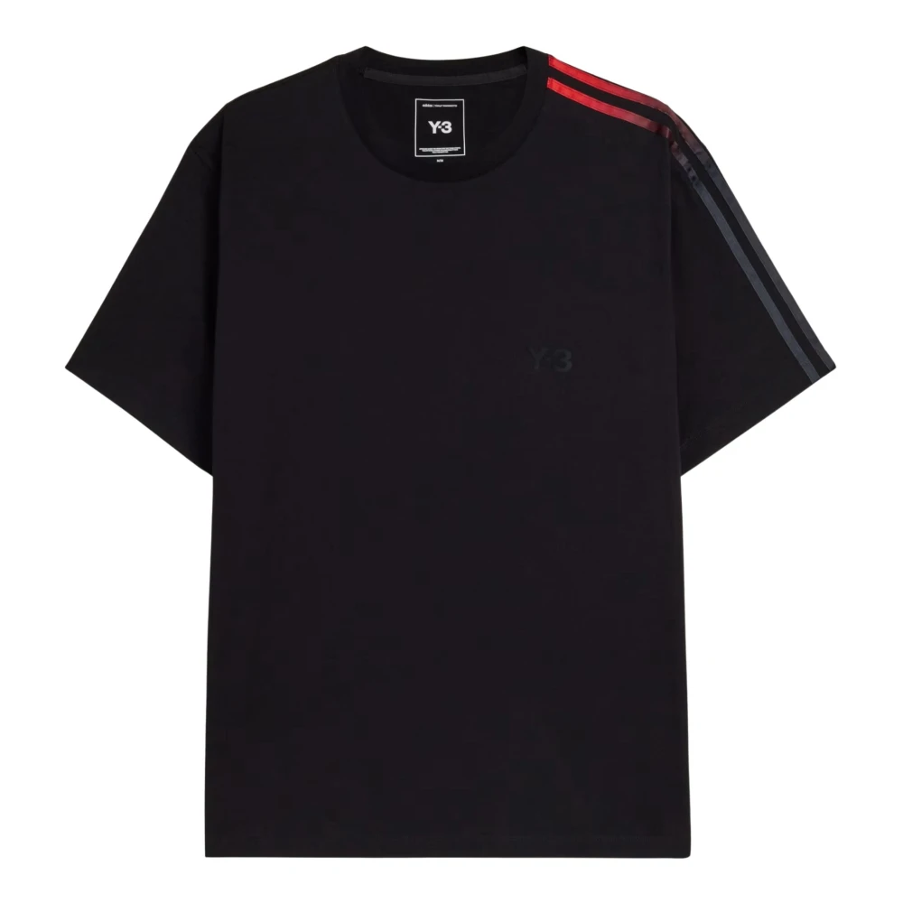 Y-3 Gradient 3-Stripes T-Shirt - Man T-Shirts Black M - Immagine 3