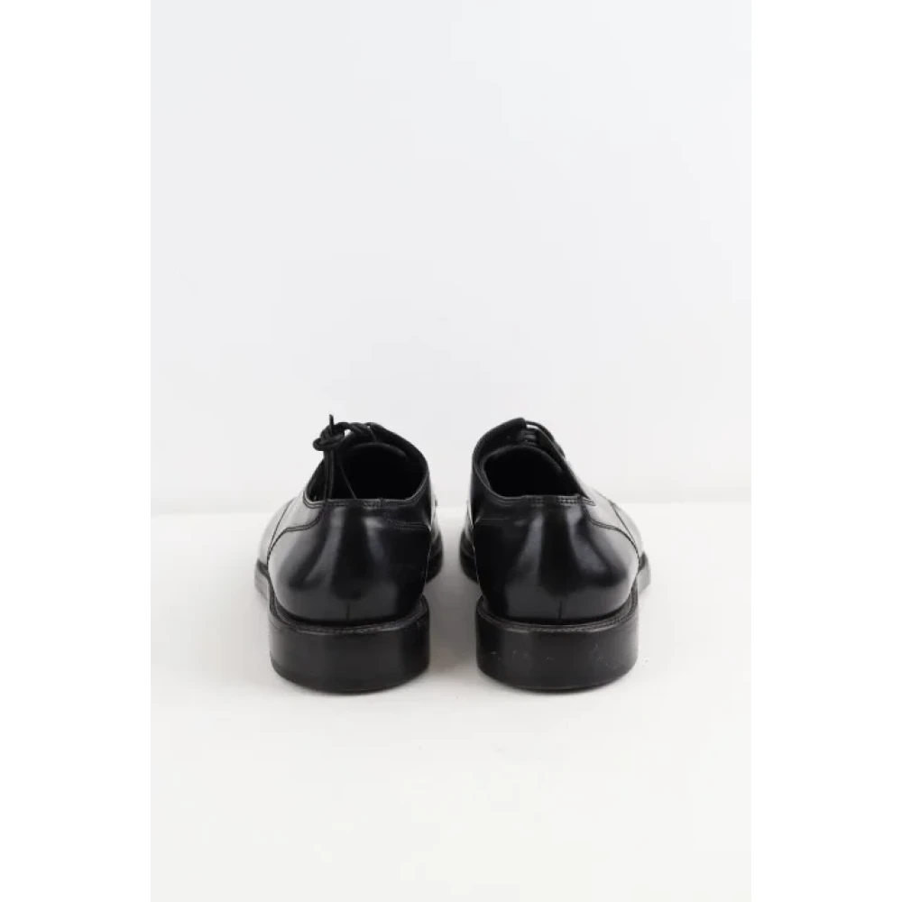 Burberry Vintage Pre-owned Leather flats Black Heren