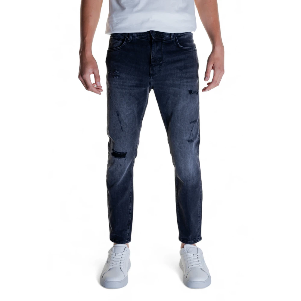 Antony Morato Cropped Jeans Collectie Katoen Elastaan Black Heren