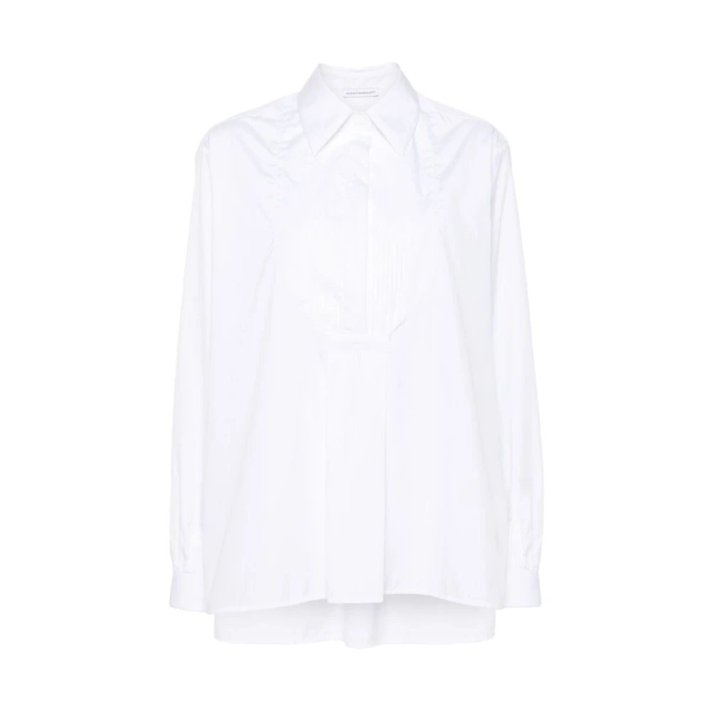 Niccolò Pasqualetti Witte Katoenen Poplin Overhemd White Dames