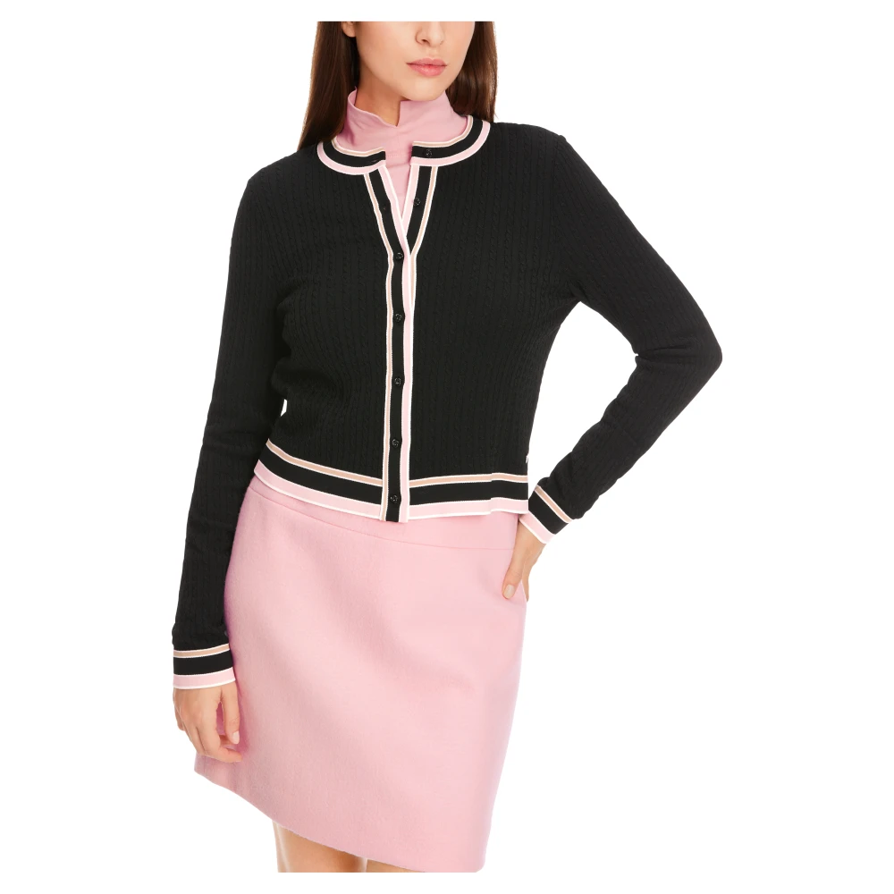 Marc Cain Gebreide Vest met Knopen Black Dames