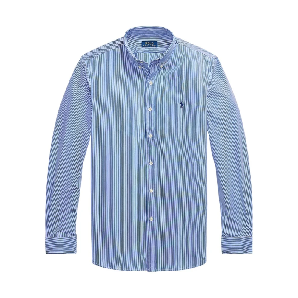 Polo Ralph Lauren Blauwe Poplin Overhemd 710928254007 Blue Heren