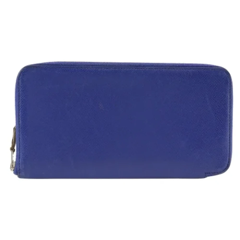 Hermès Vintage Pre-owned Leather wallets Blue Dames