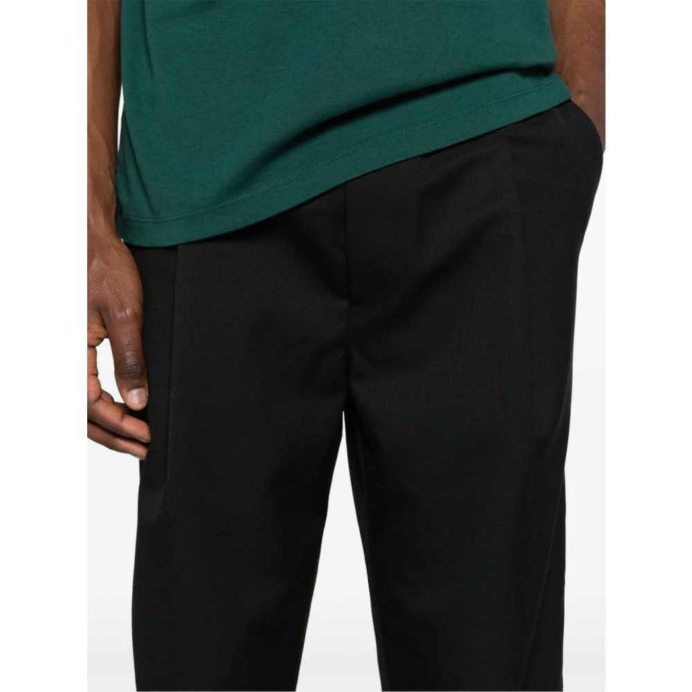 Drole de Monsieur Moderne Cropped Wollen Broek Black Heren