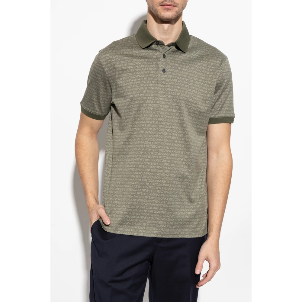 Emporio Armani Polo met logo Green Heren