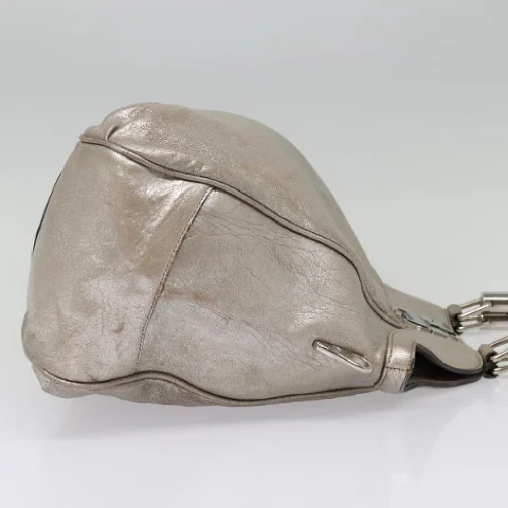 Celine Vintage Pre-owned Leather handbags Gray Dames