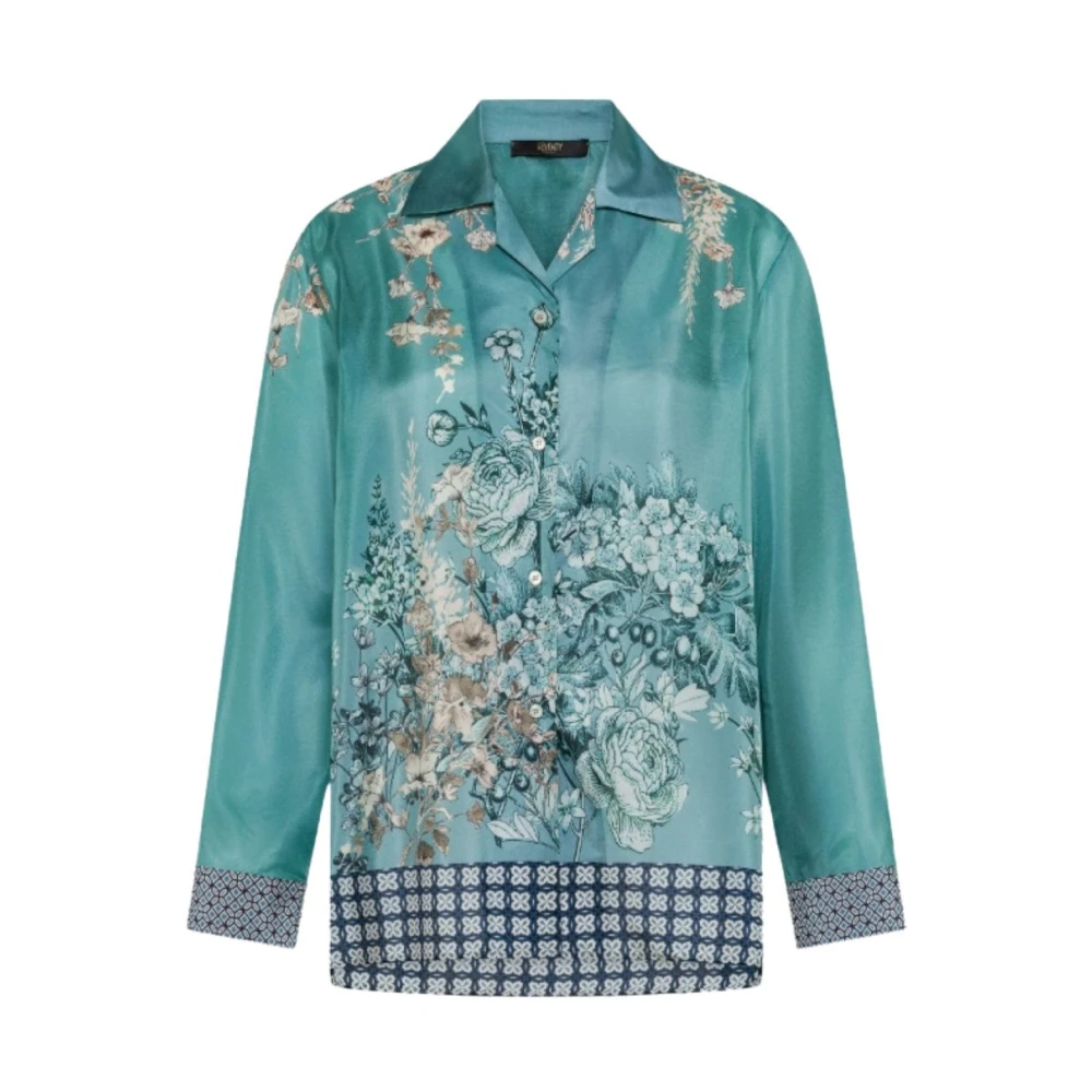 Seventy Green Shirts, Female, M, Floral Silk Shirt