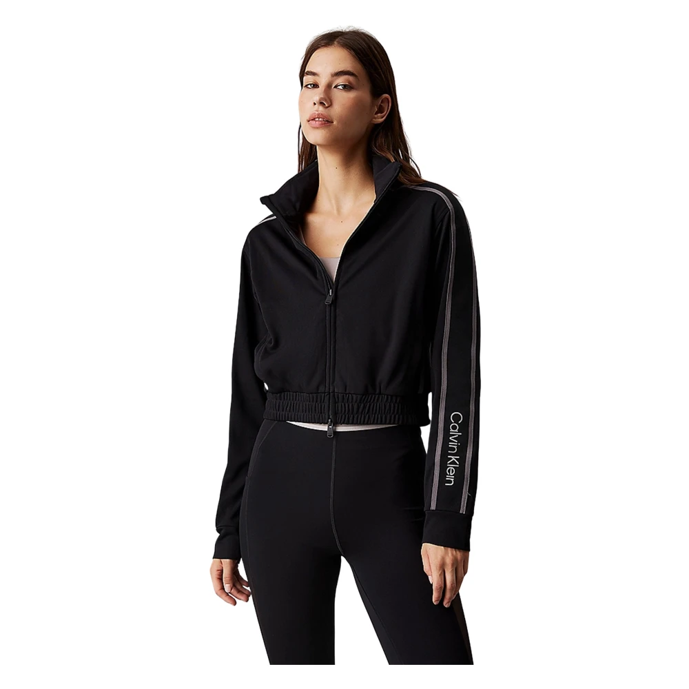 Calvin Klein Zwarte Beauty Rits Sweatshirt Black Dames