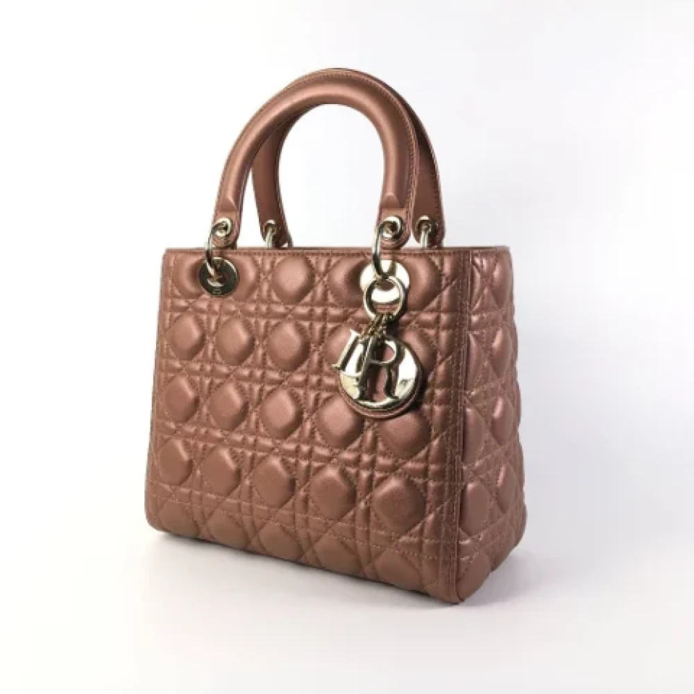 Dior Vintage Pre-owned Leather dior-bags Brown Dames