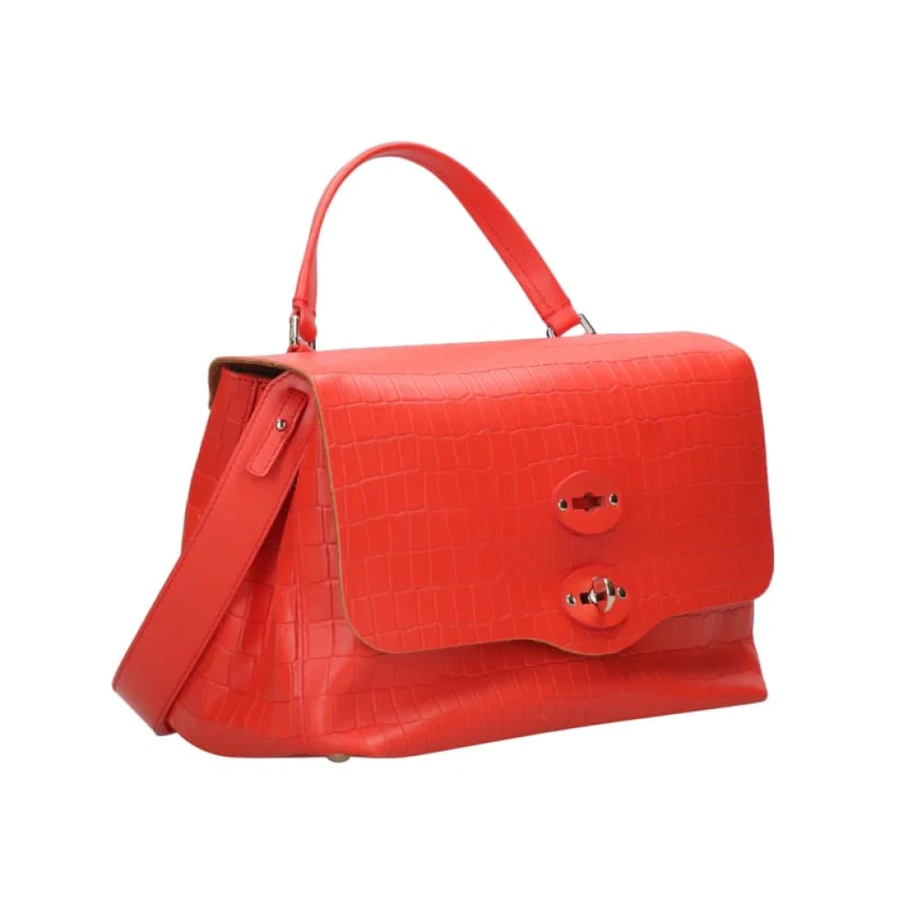 Zanellato Luxe Handtas met Krokodillenprint Red Dames