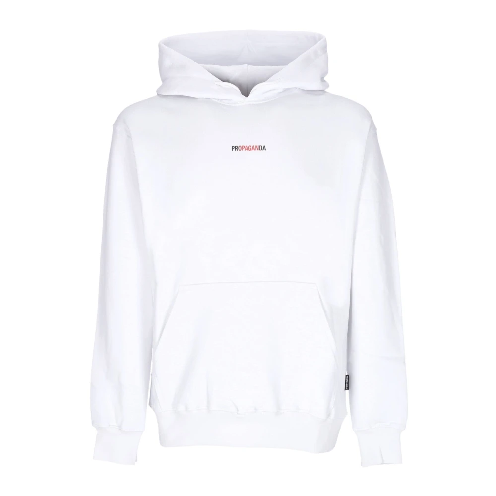 Propaganda Witte hoodie met ribben White Heren