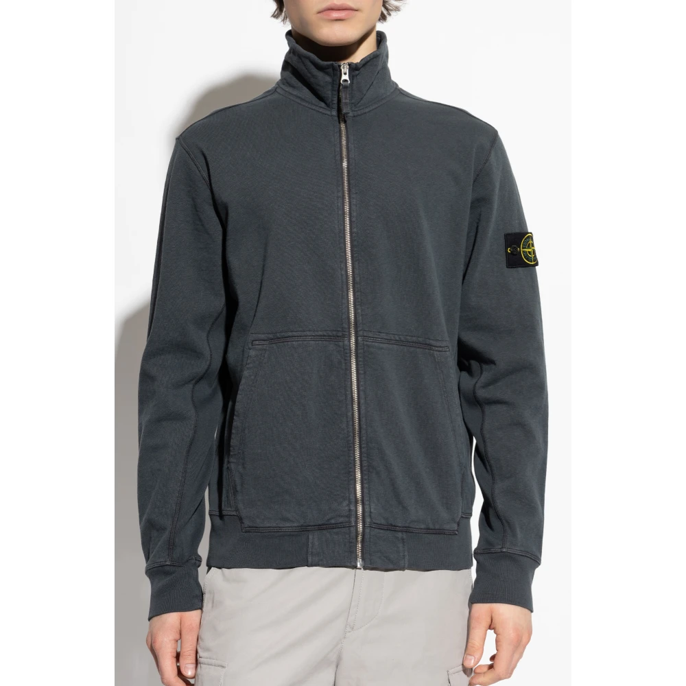 Stone Island Sweatshirt met opstaande kraag Gray Heren