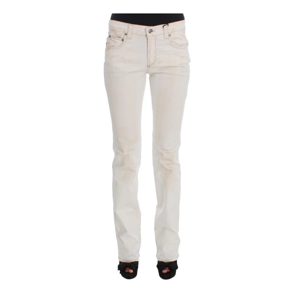 Costume National Women's White Bootcut Jeans