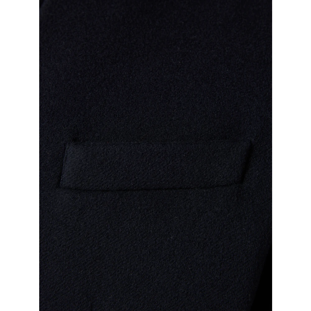 Eleventy Wollen jas met voorste knopen Blue Heren