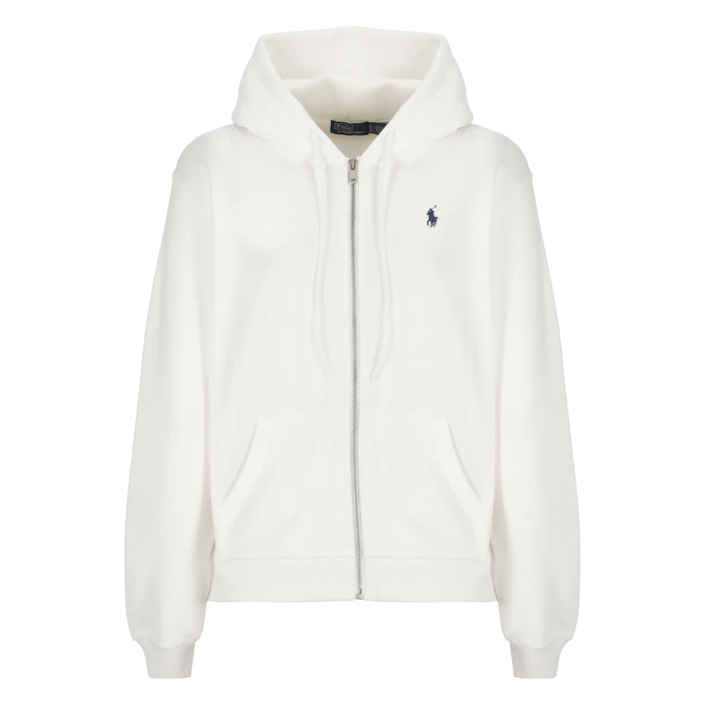 Polo Ralph Lauren Witte Sweater met Capuchon en Rits White Dames