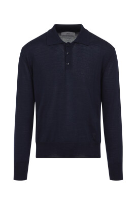 t-shirt-bleu-laine-soie-melange