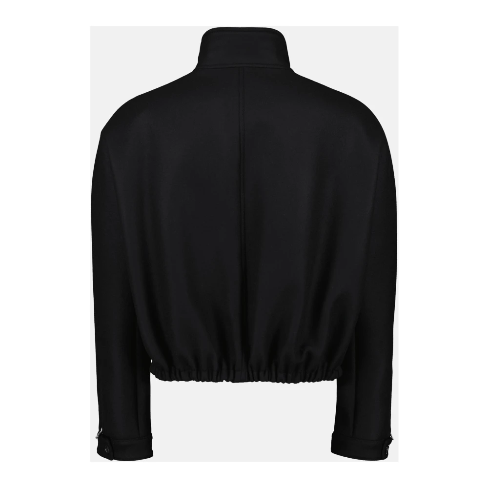 Courrèges Wollen Bomberjack Unisex Zwart Black Unisex