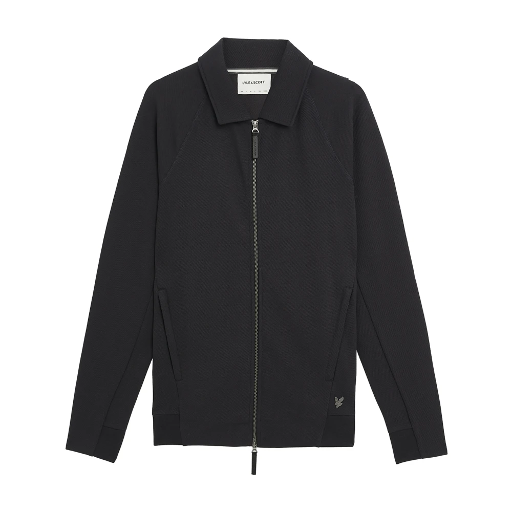 Lyle & Scott Mid Layers Diagonal Interlock Kraag Met Ritssluiting Black Heren