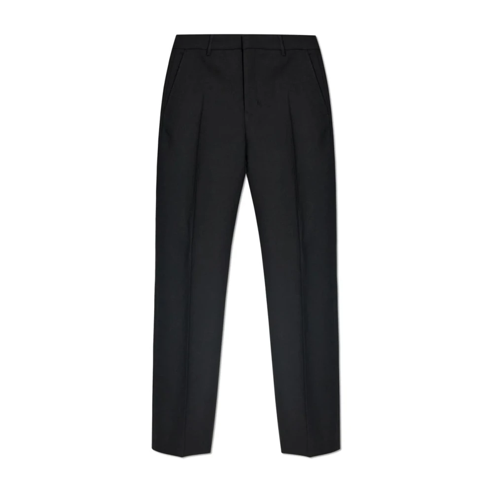 Ami Paris Geplooide op maat gemaakte broek Black Heren