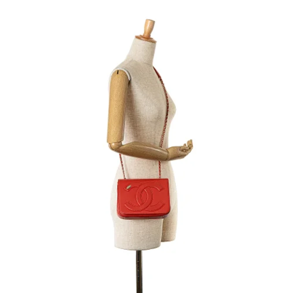 Chanel Vintage Pre-owned Leather shoulder-bags Red Dames