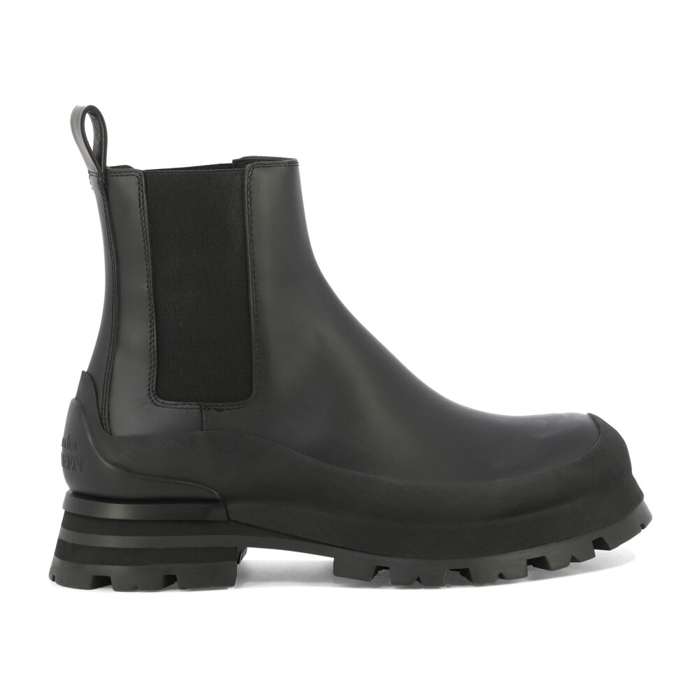 【最終値下げ】 ALEXANDER MCQUEEN 黒 ワークブーツ Men's Tread Slick Boot in Black | Alexander McQueen US