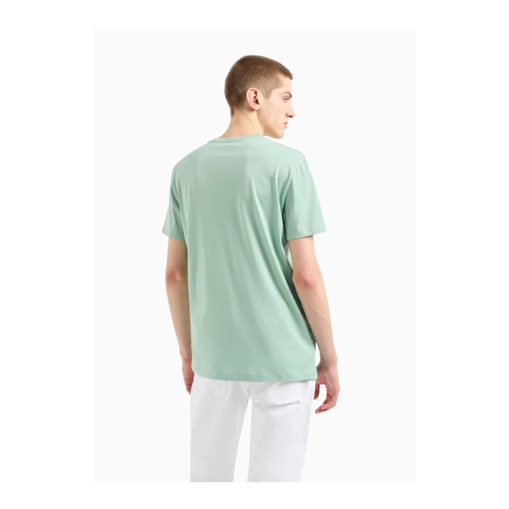 Armani Exchange Pima Katoen V-Hals T-Shirt Groen Green Heren