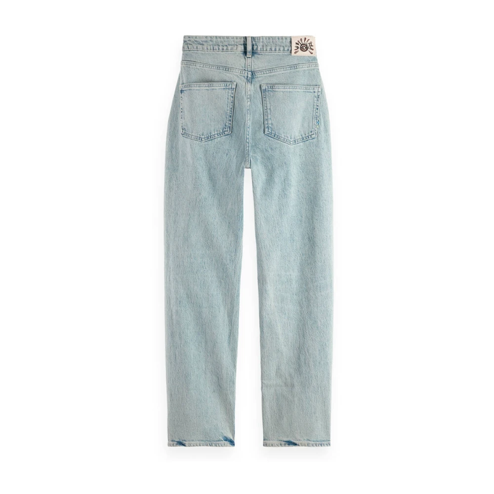 Scotch & Soda Hoge Taille Straight Blauwe Jeans Blue Dames