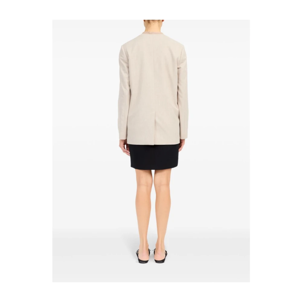 MM6 Maison Margiela Single-breasted Jas Beige Dames
