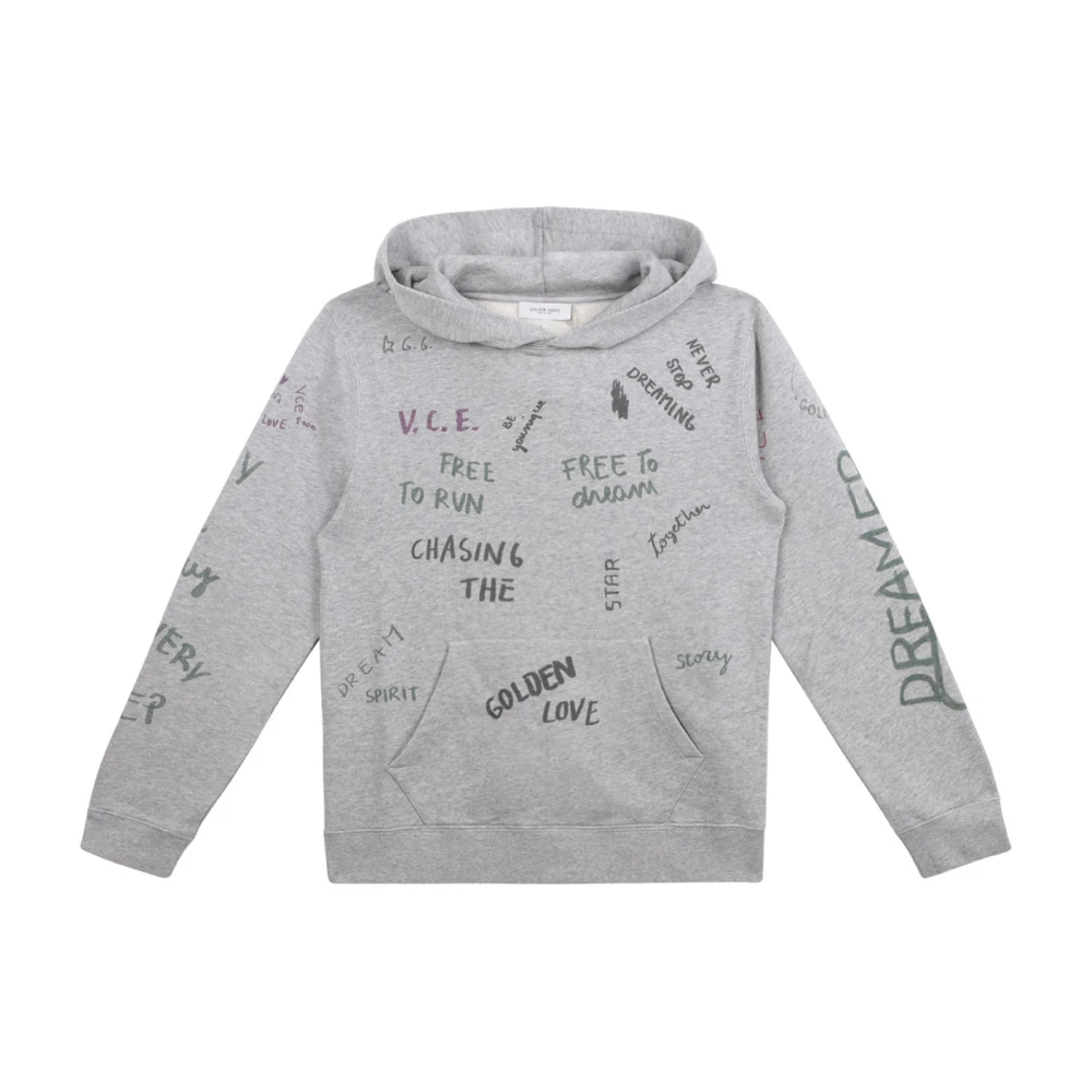 Golden Goose Unisex Gray/Golden Graphic Print Hoodie