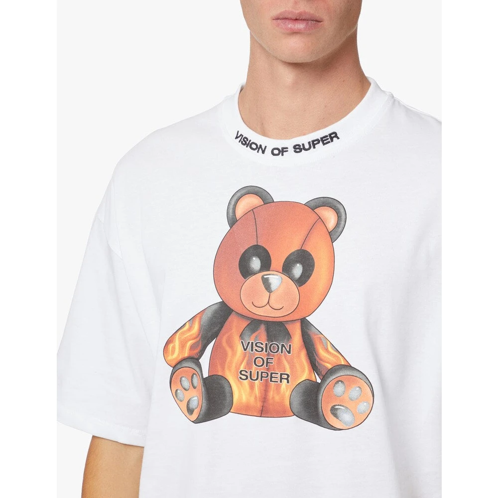 Vision OF Super Burning Panda Wit T-shirt White Heren