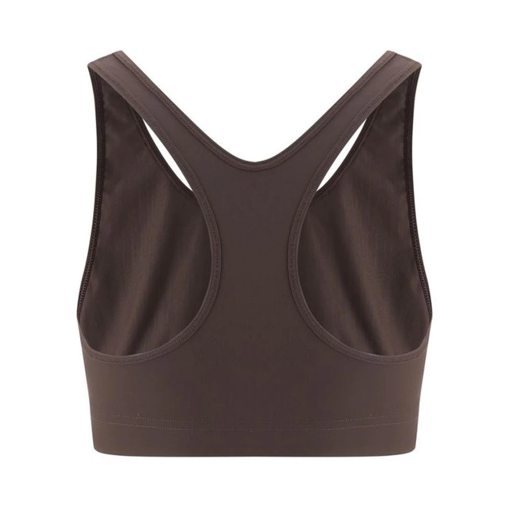 Jil Sander Monogram Cropped Sport Top Brown Dames